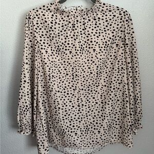 Polka Dot Long Sleeve Women's Top